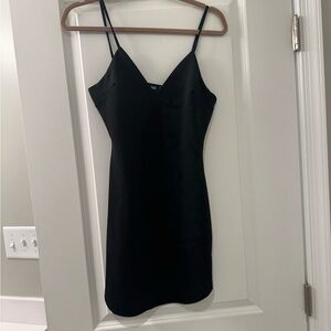 Missguided+ Black Mini Dress with Spaghetti Straps